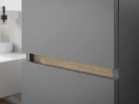 Badezimmer Badmöbel -Set LONDRES Anthrazit Hochschrank Spiegelschrank Wbu Kommode Set 1