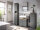 Badezimmer Badmöbel -Set LONDRES Anthrazit Hochschrank Spiegelschrank Wbu Kommode Set 1