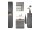 Badezimmer Badmöbel -Set LONDRES Anthrazit Hochschrank Spiegelschrank Wbu Kommode Set 1