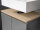 Badezimmer Badmöbel -Set LONDRES Anthrazit Hochschrank Spiegelschrank Wbu Kommode Set 1
