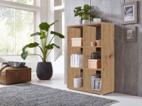 Standregal Raumteiler QUADRO in Artisan Eiche, 6...