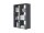 Standregal Raumteiler QUADRO in Anthrazit, 6 Fächer, (BxHxT) 72x108,5x33 cm