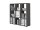 Standregal Raumteiler QUADRO in Anthrazit, 9 Fächer, (BxHxT) 106,5x108,5x33 cm