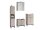 Badezimmer Badmöbel-Set VENEZIA kaschmir Spiegelschrank WBU optional Hoch-/Highboard