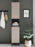 Badezimmer Hochschrank VENEZIA kaschmir Badmöbel 30 cm breit