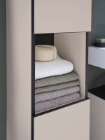 Badezimmer Hochschrank VENEZIA kaschmir Badmöbel 30 cm breit