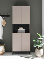 Badezimmer Hochschrank VENEZIA kaschmir Badmöbel 60 cm breit