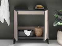 Badezimmer Waschbeckenunterschrank VENEZIA kaschmir Badmöbel Wbu 60 cm