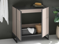 Badezimmer Waschbeckenunterschrank VENEZIA kaschmir Badmöbel Wbu 60 cm
