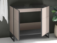 Badezimmer Waschbeckenunterschrank VENEZIA kaschmir Badmöbel Wbu 80 cm