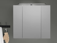 Badezimmer Spiegelschrank VENEZIA kaschmir Badmöbel 80 cm breit