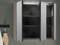 Badezimmer Spiegelschrank VENEZIA kaschmir Badmöbel 80 cm breit