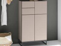 Badezimmer Highboard VENEZIA kaschmir Badmöbel 60 cm breit