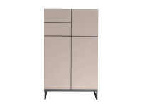 Badezimmer Highboard VENEZIA kaschmir Badmöbel 60 cm breit