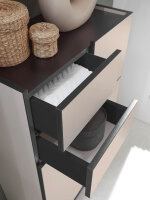 Badezimmer Highboard VENEZIA kaschmir Badmöbel 60 cm breit