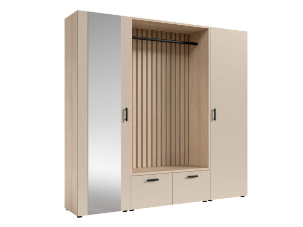 Garderobe MODENA in Riva Eiche / kaschmir in verschiedenen Kombinationen
