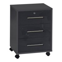 Büromöbel-Set TABOR 2 in anthrazit / anthrazit Hochglanz, Arbeitszimmer Komplett-Set Büro