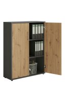 Büromöbel-Set TABOR 2 in anthrazit / Artisan Eiche, Arbeitszimmer Komplett-Set Büro