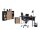 Büromöbel-Set TABOR 2 in anthrazit / Gold Harbor Oak, Arbeitszimmer Komplett-Set Büro