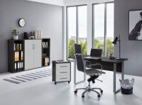 Büromöbel-Set TABOR 2 in anthrazit / lichtgrau, Arbeitszimmer Komplett-Set Büro