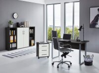 Büromöbel-Set TABOR 2 in anthrazit / weiß matt, Arbeitszimmer Komplett-Set Büro
