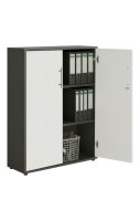Büromöbel-Set TABOR 2 in anthrazit / weiß matt, Arbeitszimmer Komplett-Set Büro