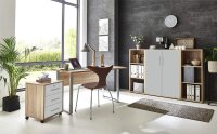 Büromöbel-Set TABOR 2 in Eiche Sonoma / lichtgrau, Arbeitszimmer Komplett-Set Büro