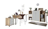 Büromöbel-Set TABOR 2 in Eiche Sonoma / lichtgrau, Arbeitszimmer Komplett-Set Büro