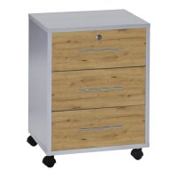 Büromöbel-Set TABOR 2 in lichtgrau / Artisan Eiche, Arbeitszimmer Komplett-Set Büro