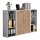 Büromöbel-Set TABOR 2 in lichtgrau / Gold Harbor Oak, Arbeitszimmer Komplett-Set Büro