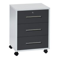 Büromöbel-Set TABOR 2 in weiß / anthrazit matt, Arbeitszimmer Komplett-Set Büro
