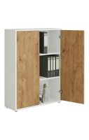Büromöbel-Set TABOR 2 in weiß / Gold Harbor Oak, Arbeitszimmer Komplett-Set Büro