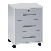 Büromöbel-Set TABOR 2 in weiß / lichtgrau, Arbeitszimmer Komplett-Set Büro