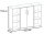 Büromöbel-Set TABOR 2 in weiß / lichtgrau, Arbeitszimmer Komplett-Set Büro