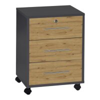 Büromöbel-Set TABOR 4 in anthrazit / Artisan Eiche, Arbeitszimmer Komplett-Set Büro