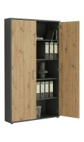 Büromöbel-Set TABOR 4 in anthrazit / Artisan Eiche, Arbeitszimmer Komplett-Set Büro