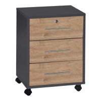 Büromöbel-Set TABOR 4 in anthrazit / Gold Harbor Oak, Arbeitszimmer Komplett-Set Büro