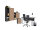 Büromöbel-Set TABOR 4 in anthrazit / Gold Harbor Oak, Arbeitszimmer Komplett-Set Büro
