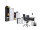 Büromöbel-Set TABOR 4 in anthrazit / weiß Hochglanz, Arbeitszimmer Komplett-Set Büro