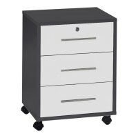 Büromöbel-Set TABOR 4 in anthrazit / weiß matt, Arbeitszimmer Komplett-Set Büro