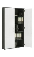Büromöbel-Set TABOR 4 in anthrazit / weiß matt, Arbeitszimmer Komplett-Set Büro