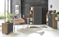 Büromöbel-Set TABOR 4 in Eiche Sonoma / anthrazit matt, Arbeitszimmer Komplett-Set Büro