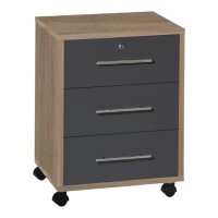 Büromöbel-Set TABOR 4 in Eiche Sonoma / anthrazit matt, Arbeitszimmer Komplett-Set Büro