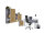 Büromöbel-Set TABOR 4 in lichtgrau / Artisan Eiche, Arbeitszimmer Komplett-Set Büro