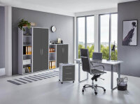 Büromöbel-Set TABOR 4 in lichtgrau / anthrazit matt, Arbeitszimmer Komplett-Set Büro