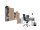 Büromöbel-Set TABOR 4 in lichtgrau / Gold Harbor Oak, Arbeitszimmer Komplett-Set Büro