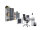 Büromöbel-Set TABOR 4 in weiß / anthrazit Hochglanz, Arbeitszimmer Komplett-Set Büro