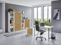 Büromöbel-Set TABOR 4 in weiß / Artisan Eiche, Arbeitszimmer Komplett-Set Büro