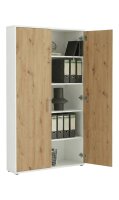 Büromöbel-Set TABOR 4 in weiß / Artisan Eiche, Arbeitszimmer Komplett-Set Büro
