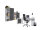 Büromöbel-Set TABOR 4 in weiß / anthrazit matt, Arbeitszimmer Komplett-Set Büro